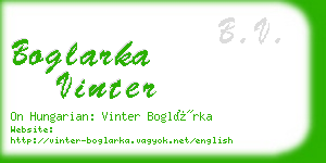 boglarka vinter business card